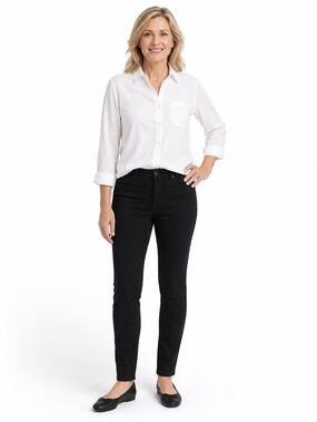 J. Jill jeans Black Denim Premium flex High Rise Leggings Size 10 NWOT